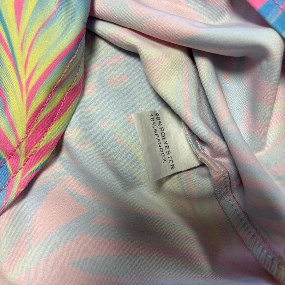 Sunday Swagger Womens Large Golf Polo Floral Leaves Sleeveless Multicolored - Picture 6 of 8